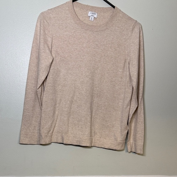 J. Crew Sweaters - J. Crew Business Casual Teddie Crewneck Sweater Size Medium Office Soft Tan